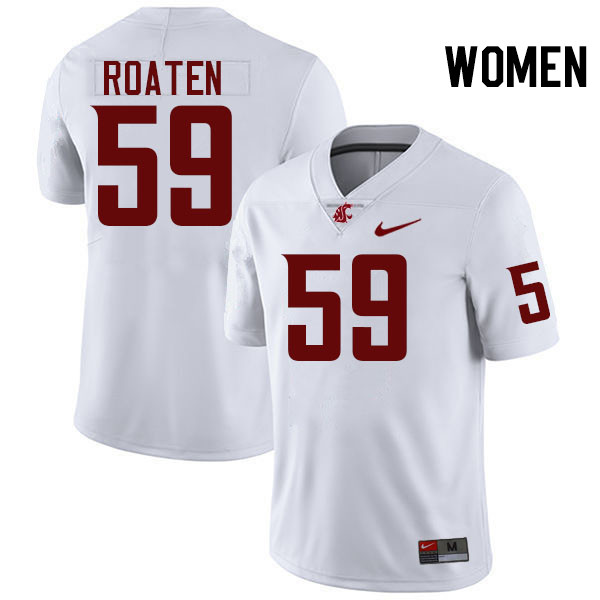Women #59 Landon Roaten Washington State Cougars College Football Jerseys Stitched-White